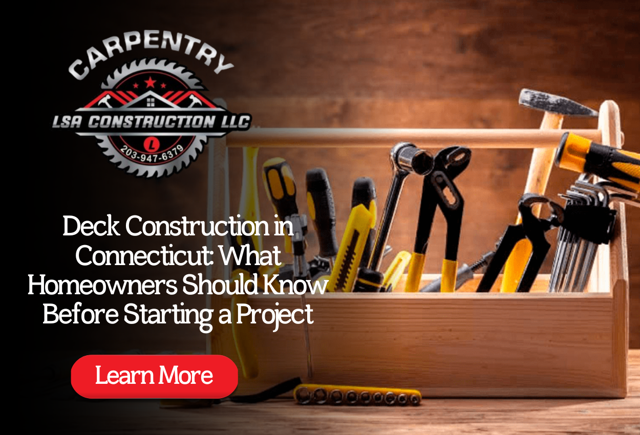 Image representing deck construction in Connecticut in a real outdoor setting